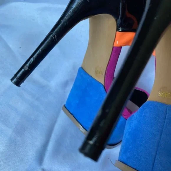 JESSICA SIMPSON platform multi color stilettos, size 7.5 - Picture 5 of 9